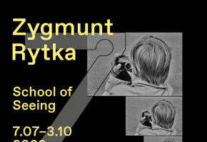 Graphic promoting „Zygmunt Rytka. School of seeing” exhibition